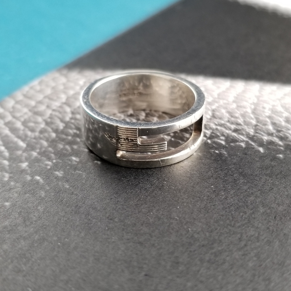 GUCCI Beautiful Vintage Sterling Silver Ring AG 925 - Picture 8 of 16